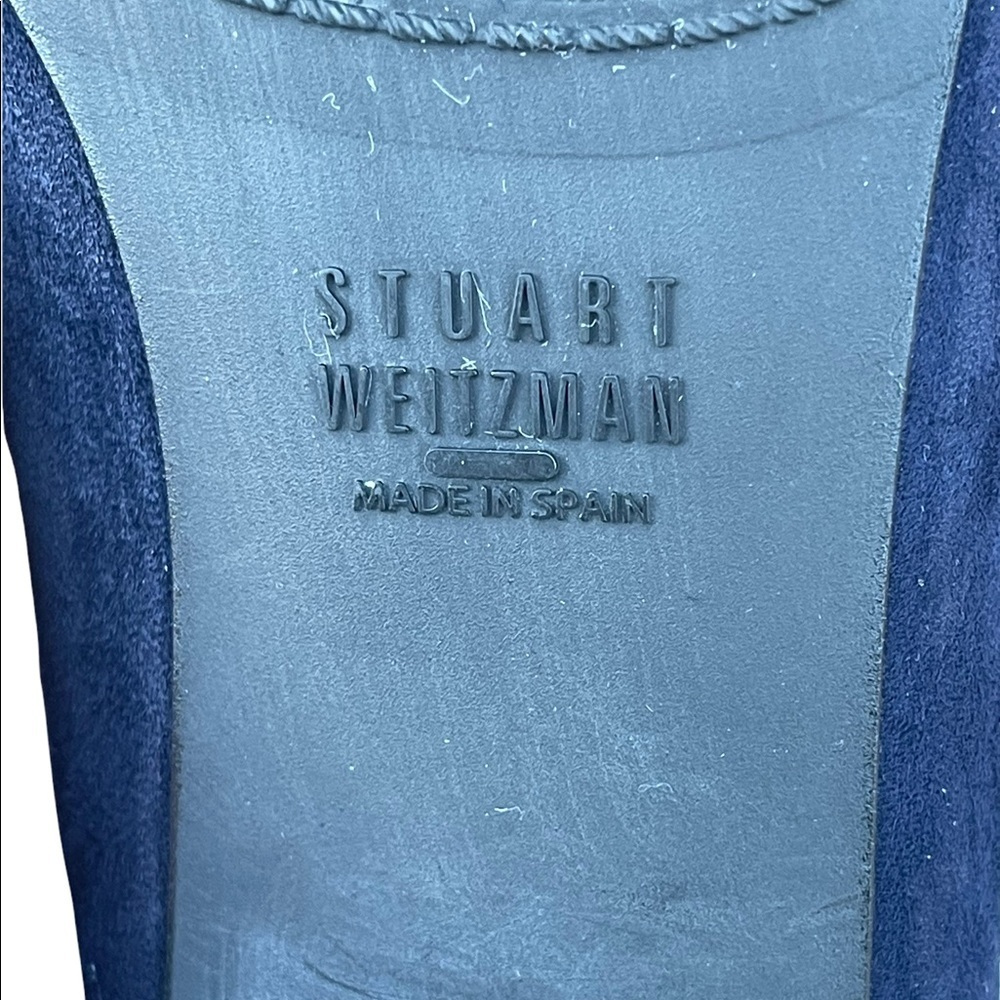 Stuart Weizmann Lingo Silver Stud Cap Slip On Loa… - image 7